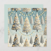 Kerstboom verlichte print ontwerp kaart (Voorkant / Achterkant)