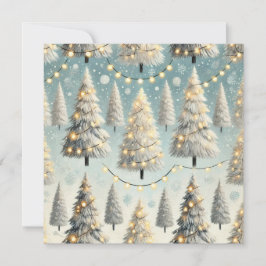 Kerstboom verlichte print ontwerp kaart