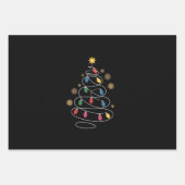 Kerstboom Verlichting  Inpakpapier Vel (Voorkant)