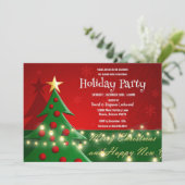 Kerstboom, verlichting, kerstfeest kaart (Staand voorkant)