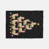 Kerstboom Verlichting Mannen Vrouwen Santa Alpaca Fleece Deken (Voorkant (Horizontaal))