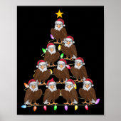 Kerstboom Verlichting Mannen Vrouwen Santa Eagle X Poster (Voorkant)
