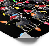 Kerstboom Verlichting Mannen Vrouwen Santa Oka Xma Poster (Hoek)