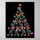 Kerstboom Verlichting Mannen Vrouwen Santa Oka Xma Poster (Voorkant)
