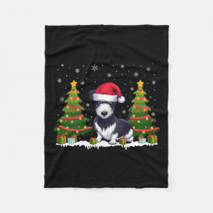 Kerstboom Verlichting Rat Terrier Hond Santa Hat K Fleece Deken