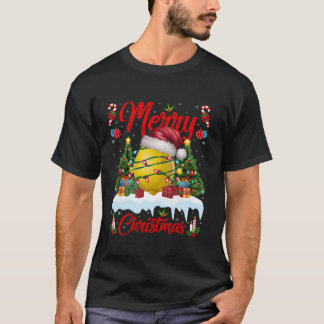 Kerstboom Verlichting Santa Hat Lemon Christmas T  T-shirt