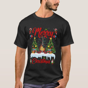 Kerstboom Verlichting Santa Hat Musical Mandolin C T-shirt