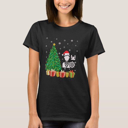 Kerstboom Verlichting Santa Hat Program Manager Ch T-shirt (Voorkant)