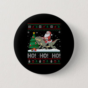 Kerstboom Verlichting Santa Riding Iguana Kerstmis Ronde Button 5,7 Cm