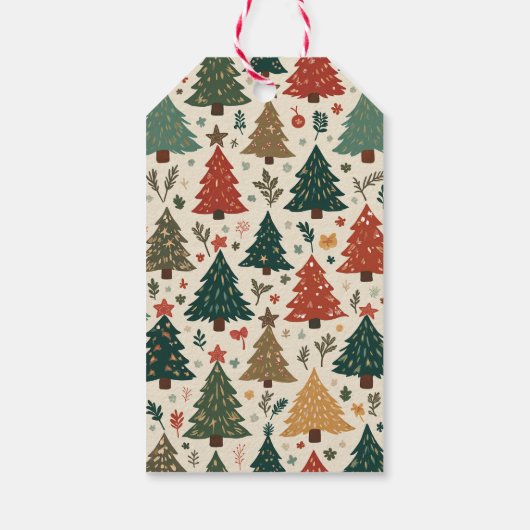 Kerstboom Verpakking labels Cadeaulabel (Achterkant)