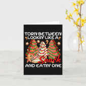 Kerstboom verscheurd tussen eruit zien als een sna kaart (Gele Bloem)