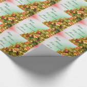 kerstboom versierd cadeaupapier (Hoek)