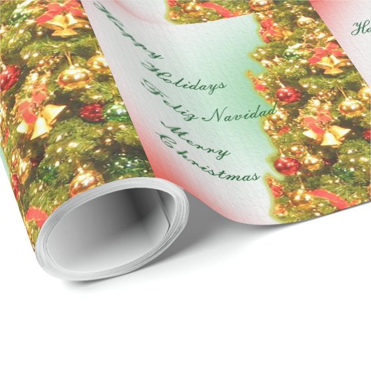 kerstboom versierd cadeaupapier (Rol Hoek)