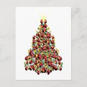 kerstboom versieren feestdagenkaart (Voorkant)