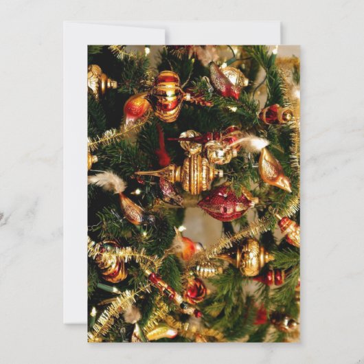 Kerstboom Versieren Kerstfeest  Kaart (Achterkant)