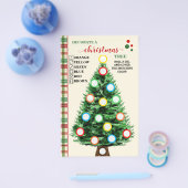 Kerstboom versieren Plaid spelkaart flyer (Enkel)