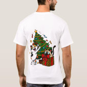Kerstboom Versieren T-shirt (Achterkant)