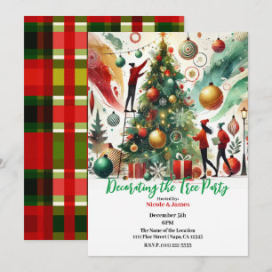 Kerstboom Versieren Vakantie Feestje  Kaart