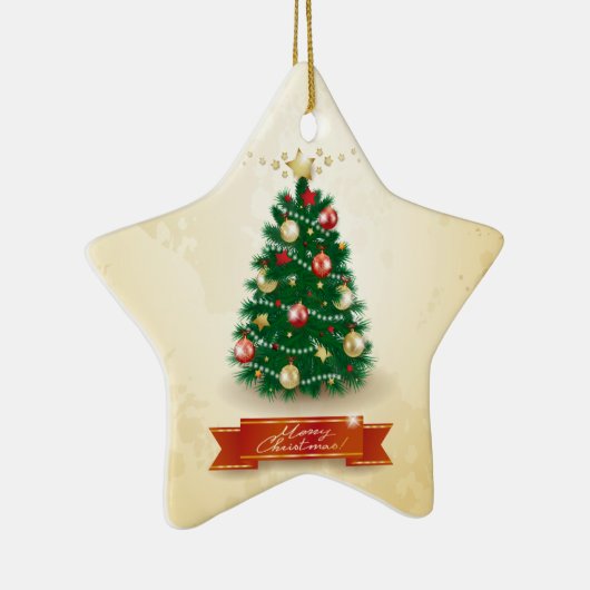 kerstboom, versiering keramisch ornament (Rechts)