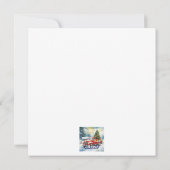 Kerstboom Vervoerende Vrachtwagen Feestdagenkaart (Achterkant)