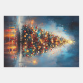 Kerstboom Vet Schilderen Decoupage Inpakpapier Vel (Voorkant 3)