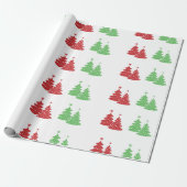 Kerstboom vieringen cadeaupapier (Uitgerold)