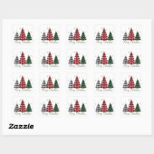 kerstboom vierkante sticker (Vel)