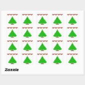 kerstboom vierkante sticker (Vel)