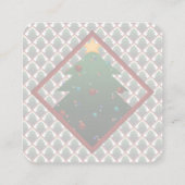 kerstboom vierkante visitekaartje (Achterkant)