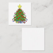kerstboom vierkante visitekaartje (Voorkant / Achterkant)