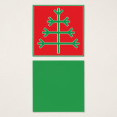 kerstboom vierkante visitekaartjes (Voorkant /achterkant)