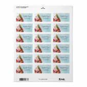 Kerstboom vintage, kerstman etiket (Full Sheet)