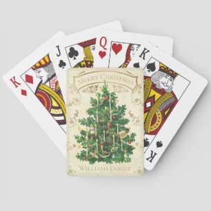 Kerstboom Vintage Maatwerk Pokerkaarten