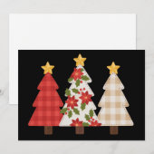 Kerstboom Vintage Patchwork Lieve Feestdag Feestdagenkaart (Voorkant / Achterkant)