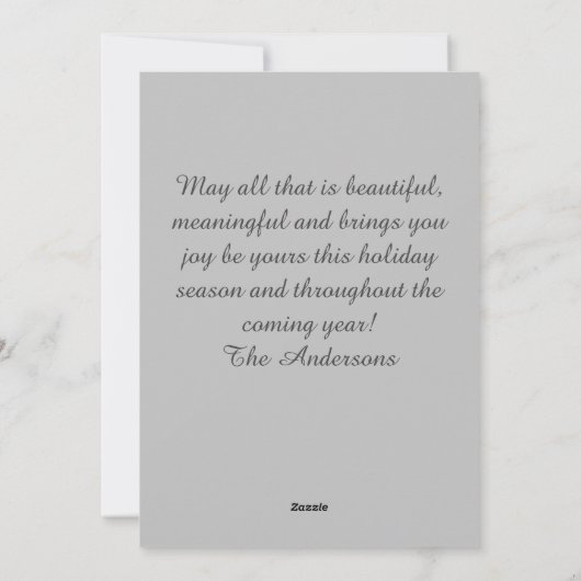 Kerstboom vintage rustieke vlakke kaart (Achterkant)