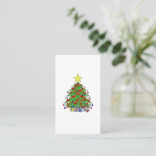 kerstboom visitekaartje (Staand voorkant)