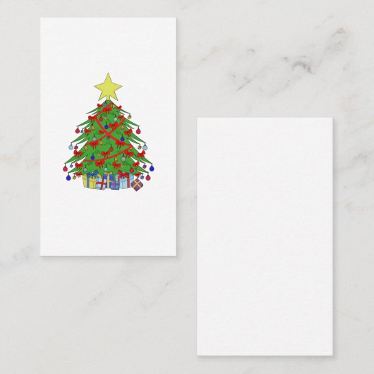 kerstboom visitekaartje (Voorkant / Achterkant)