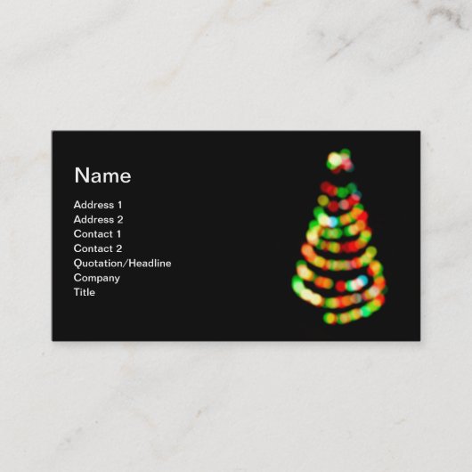 kerstboom visitekaartje (Voorkant)