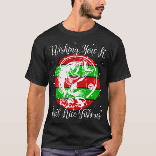 Kerstboom vissen t-shirt (Voorkant)