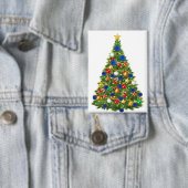 Kerstboom - Vlag van de Europese Unie | EU Euro -  Button (Insitu)