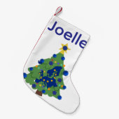 Kerstboom - Vlag van de Europese Unie | EU Euro -  Kleine Kerstsok (Voorkant (Hangend))