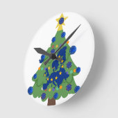 Kerstboom - Vlag van de Europese Unie | EU Euro Ronde Klok (Hoek)