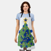 Kerstboom - Vlag van de Europese Unie | EU Euro -  Schort (Gedragen)