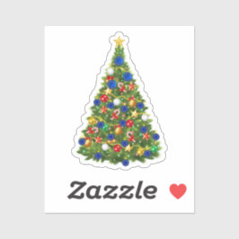 Kerstboom - Vlag van de Europese Unie | EU Euro -  Sticker