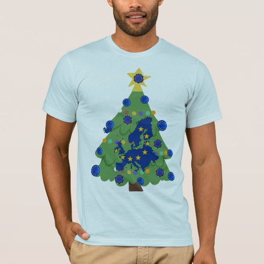 Kerstboom - Vlag van de Europese Unie | EU Euro T-shirt (Voorkant)