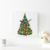 Kerstboom - Vlag van de Europese Unie | EU Euro - Vierkante Klok (Huis)