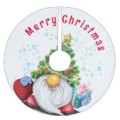 Kerstboom Vloerkleed met Gnome Rok (Voorkant)