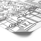 Kerstboom volwassen kleuring poster (Hoek)