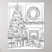 Kerstboom volwassen kleuring poster (Voorkant)