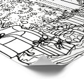 Kerstboom volwassen kleuring poster (Hoek)